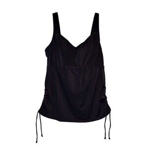 New With Tags Aquabelle Women's 16 Tankini Top With Built In Bra